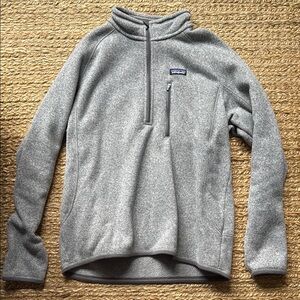Patagonia Gray Zip Up Sweater Versatile Knit